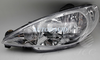 HEAD LAMP COMPLETE CRYSTAL PEUGEOT 206 T11 2003 OEM:LH 9630869780 6204S9/RH 6205S9 DVD11-0202