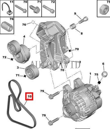 High Quality Belt Fan For Peugeot 408 1.6L TU5JP4 Engine Belt OEM: 5750ZH/J9/VY/J8RH 6PK1699 HS01-017-019