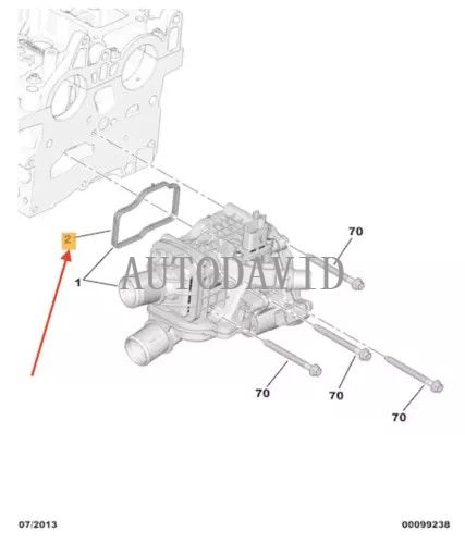 Intake Manifold Gasket For Peugeot 3008 II 2008 5008 Engine DW10CTED4 OEM: 9800396880 HS01-013-023