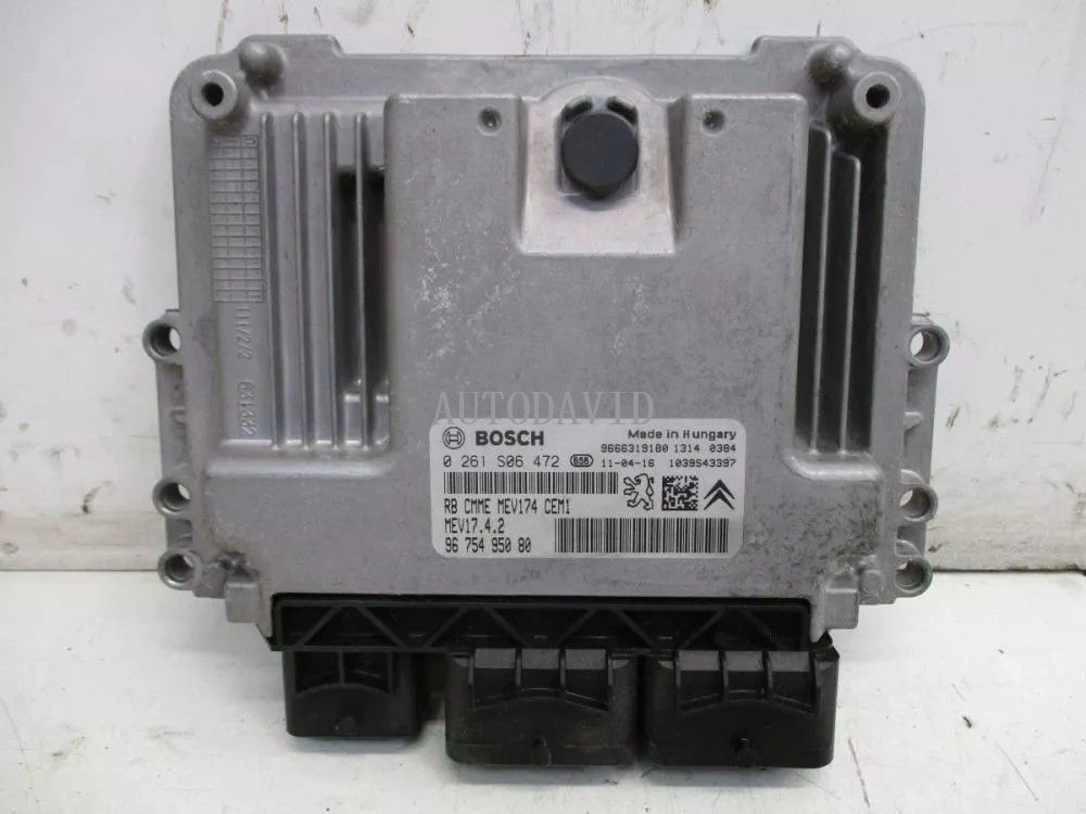 Engine control unit (ECU) for Peugeot PARTNER TEPEE 1.6 OEM: 9666319180 0261S06472 HS03-031-026