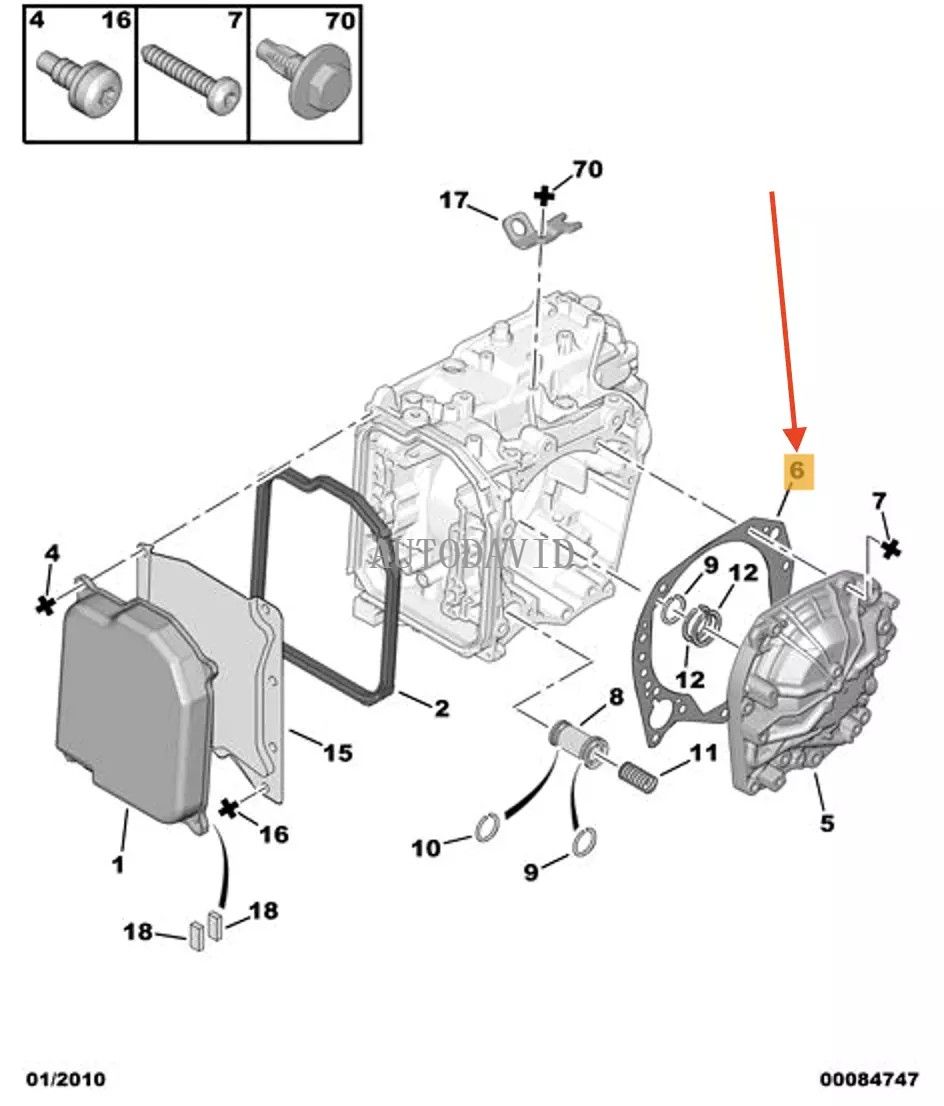 Automatic Gear box Cover Seal for peugeot 208 308 5008 206 3008.citroenC3/4 DS3/4,DPO / AL4 OEM: 220941 HS30-300-018