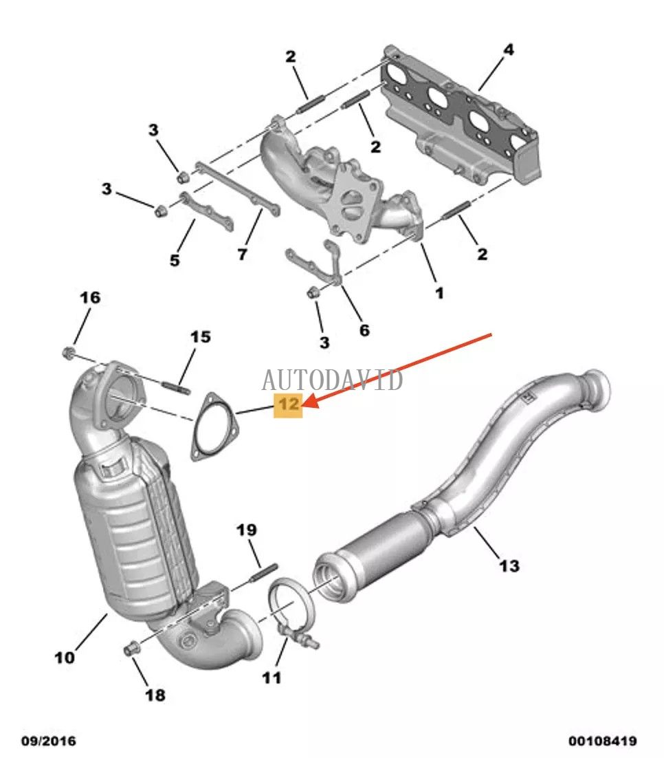 Turbo Gasket For Peugeot 207 208 2008 308 3008 508 5008 RCZ 1.6 THP,Citroen: C4 C5 DS3 DS4 DS5 1.6 THP OEM: 170945 HS01-013-034
