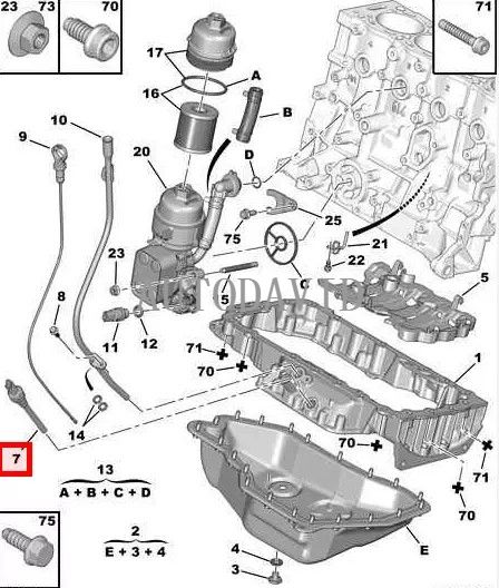 Oil Level Sensor For Peugeot 308II OEM: 1131K6 9663516580 HS02-027-026