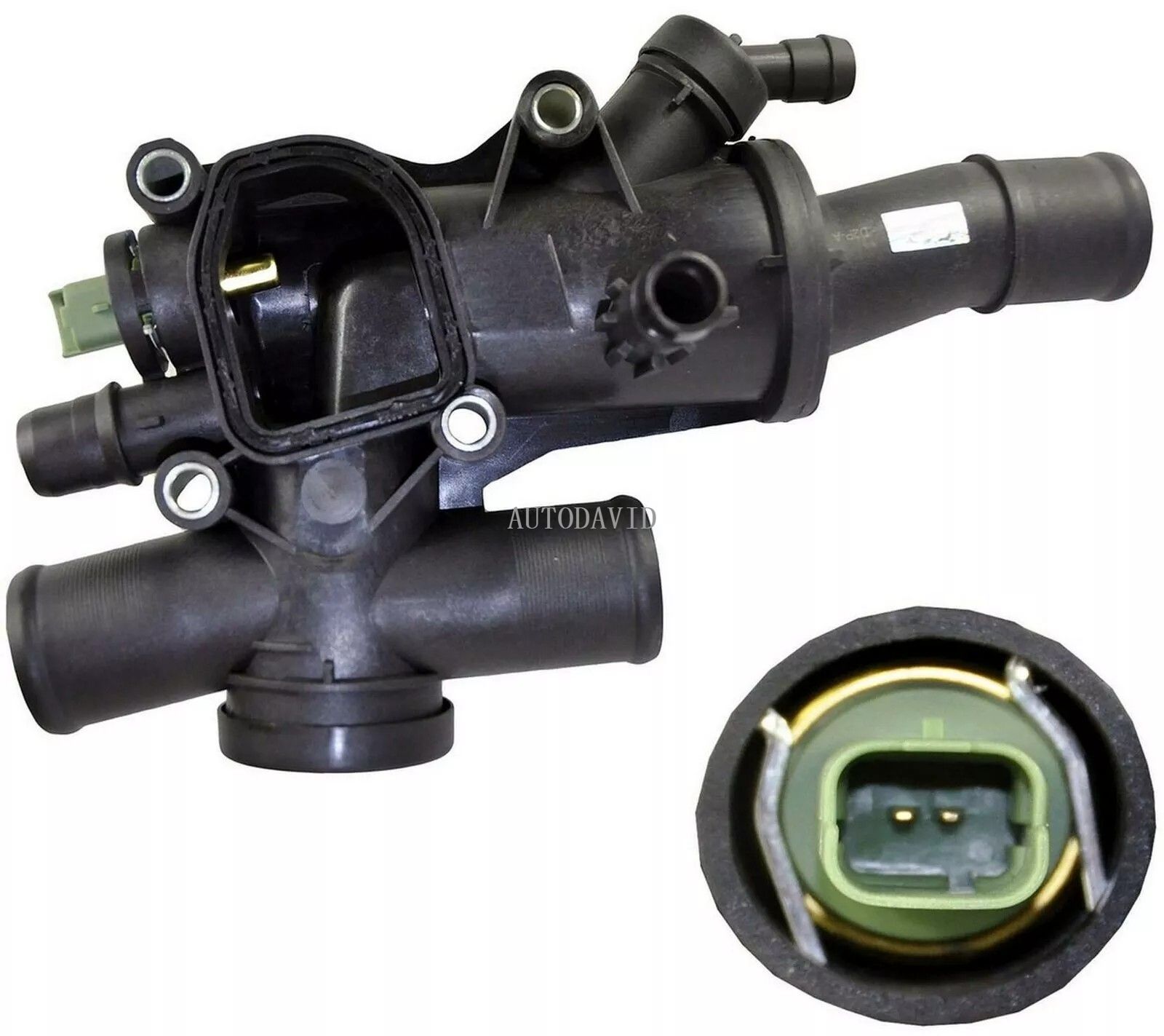 Cooling System Thermostat Assembly Water Flange For Peugeot407 307 308 607. OEM: 1336.Y9 A06004 A08004 A12002 HS02-021-009