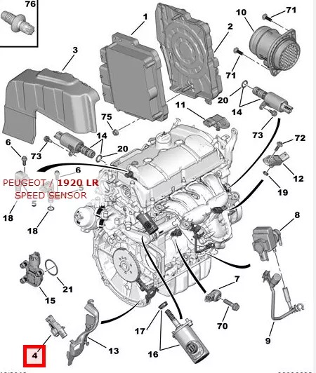Camshaft Position Phase Sensor For Peugeot 2008 3008 308 408 508 Citroen C3 C4 C5 1.6T OEM: 1920LR 9677308780 HS02-027-032