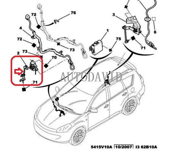 Headlight Adjustment Sensor for Peugeot FRONT 4008 4007 CITROEM C-Crosser OEM: 6224N5 HS02-027-058