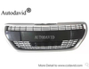 FRONT GRILLE COMPLETE UPPER BLACK/STRIP GREY PEUGEOT 208 2016 DVD42-0701-15