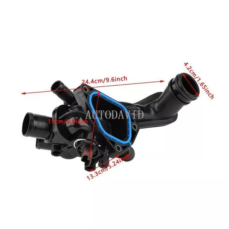 Cooling System Thermostat Assembly Water Flange For Peugeot 208 308 3008 1.4 VTi,Citroen C4/5,DS3/4 OEM: 9810916980 1336Z6 11537534521 HS02-021-001 