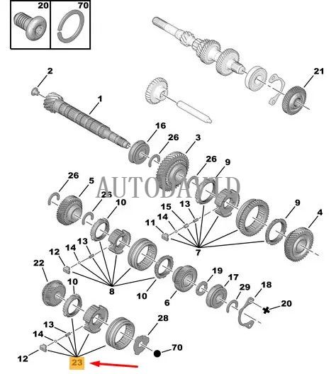 SX Gear 5 Synchroniser For Peugeot 206,307,207/1.6,2008 .301 M43,Citroen models -C2/3/4 1.1, 1.4, 1.4 D, 1.6.Nemo - 1.4, 1.4 D ,ZX OEM: 238831,C0000238831,238825,1611563280 HS30-300-066
