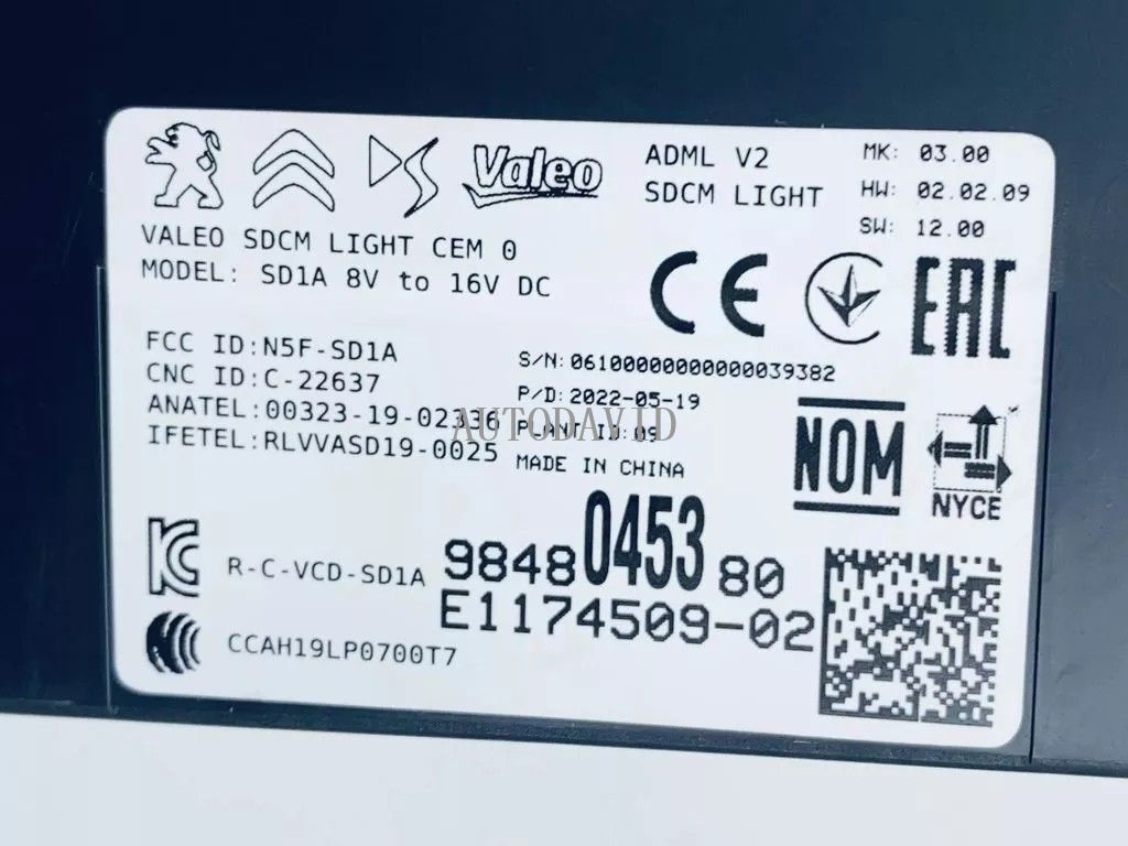Keyless go control unit module For Citroen C4 C5 C8 OEM: 1685540880 HS03-031-013