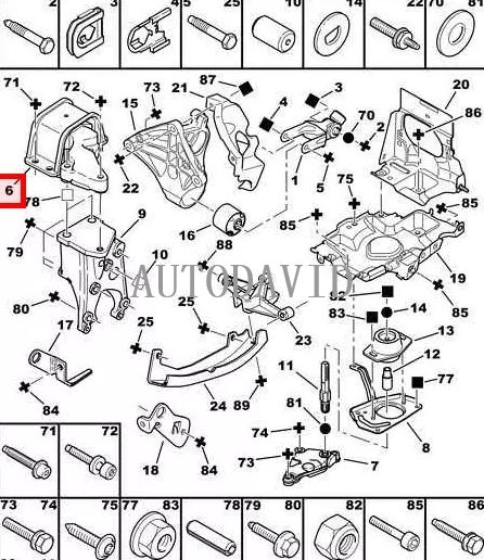 Engine Mount Mounting For Peugeot 307 308 408 Triumph Citroen C4 C4L Picasso 2.0 OEM: 1839H6 183994 HS01-015-010