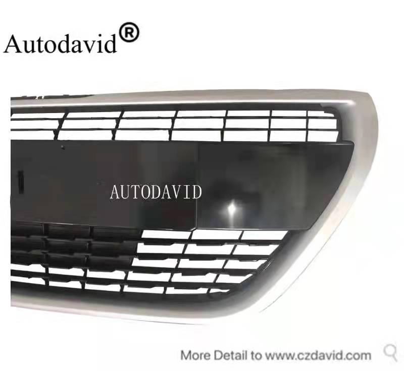 FRONT GRILLE COMPLETE UPPER BLACK/STRIP GREY PEUGEOT 208 2016 DVD42-0701-15