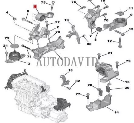 Engine Mount Right For PEUGEOT 806 406 407 807,EXPERT OEM : 180969 1806J9 HS01-015-022
