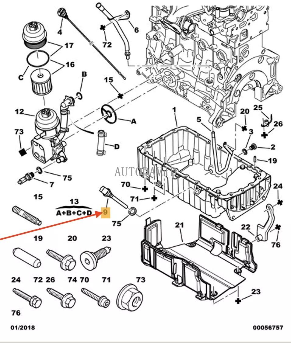 Oil Level Sensor For Peugeot 807 OEM: 1131G9 HS02-027-028